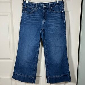 J.Crew Wide Leg Cropped Blue Jeans